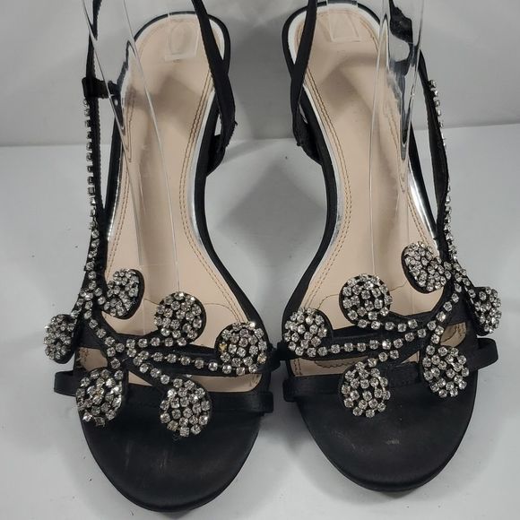 Kelley & Katie Black Rhinestone heels (S350) - Picture 2 of 6
